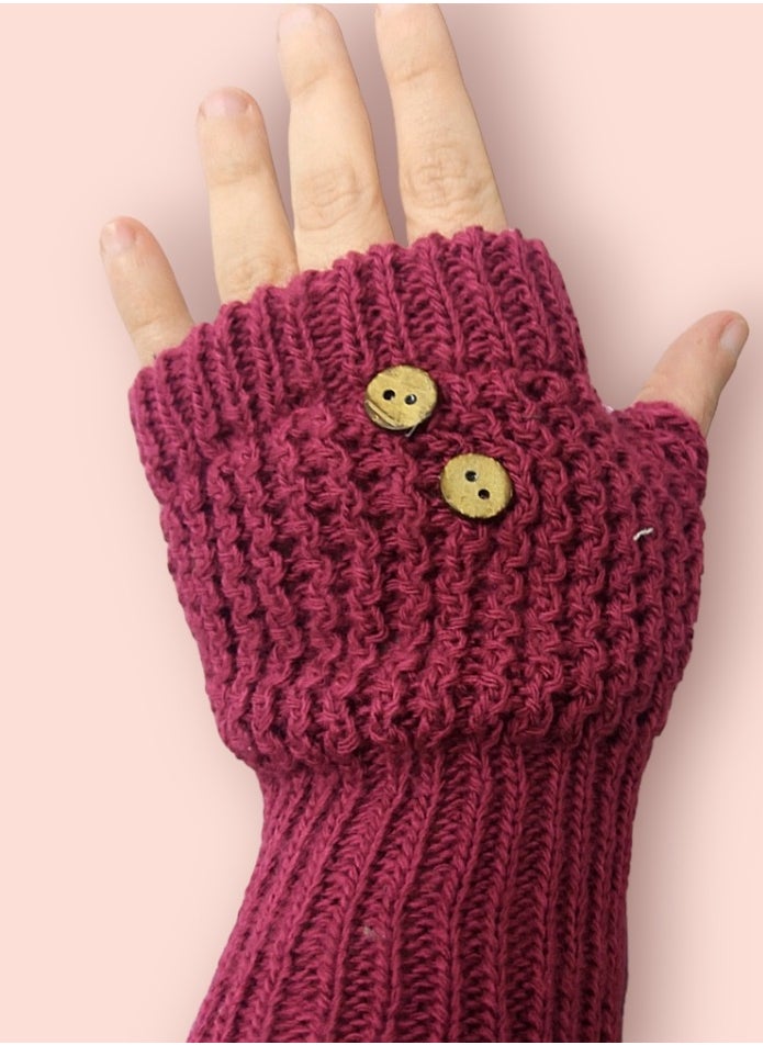 Generic Crochet Finger less Gloves Set for Women - 3 Pieces  - Image 3