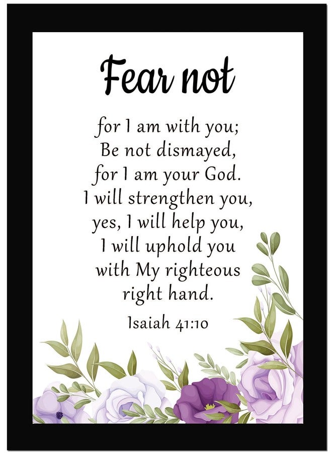 AR Creative Synthetic Fear Not - Bible Verse Wall Photo Framed Poster, Quotes Print With Frame, Home Decor (13.6 Inch X 10.2 Inch)(Multicolor) - Image 1