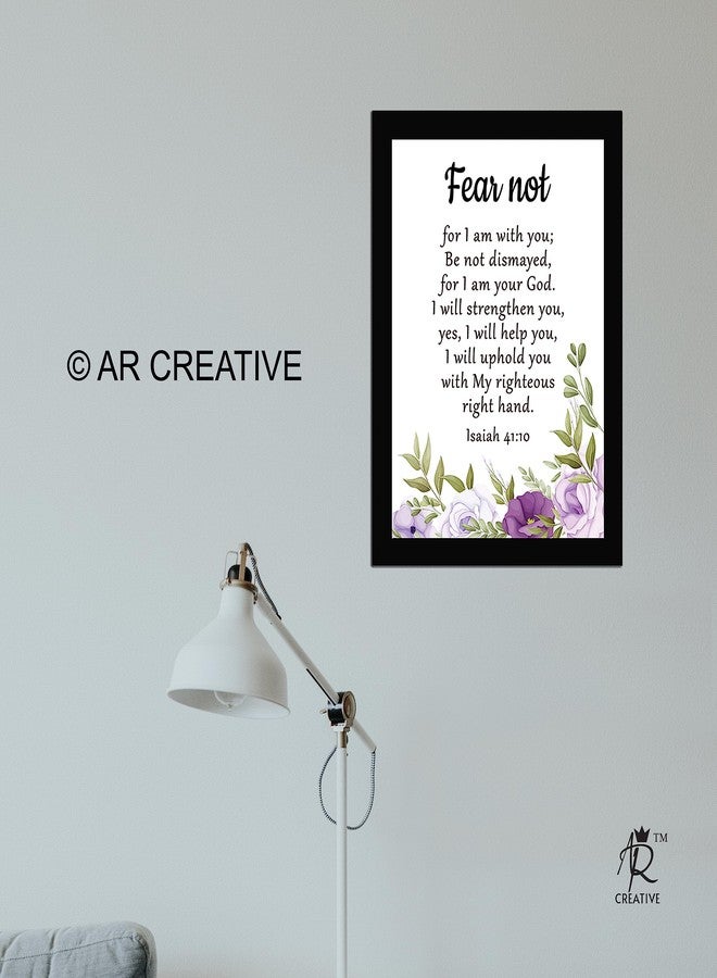 AR Creative Synthetic Fear Not - Bible Verse Wall Photo Framed Poster, Quotes Print With Frame, Home Decor (13.6 Inch X 10.2 Inch)(Multicolor) - Image 3