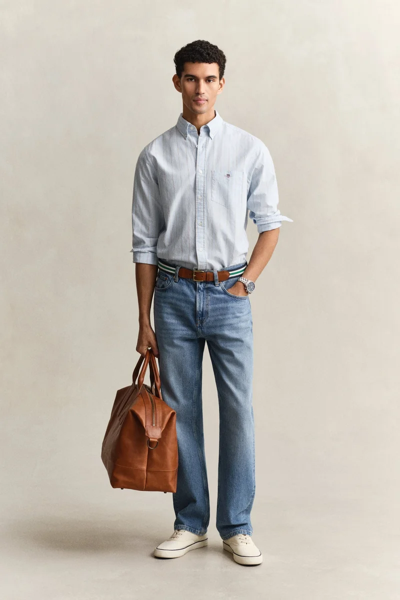 GANT  Regular Classic Oxford Stripe Shirt for Men | Best Price UAE