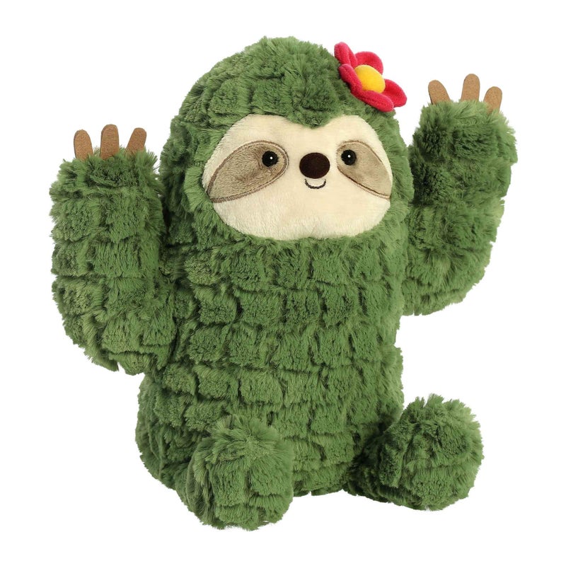 Aurora Whimsical Cactus Kingdom Cactus Sloth Stuffed Animal - Aesthetic Appeal - Comforting Cuddles - Green 10 Inches - Image 2