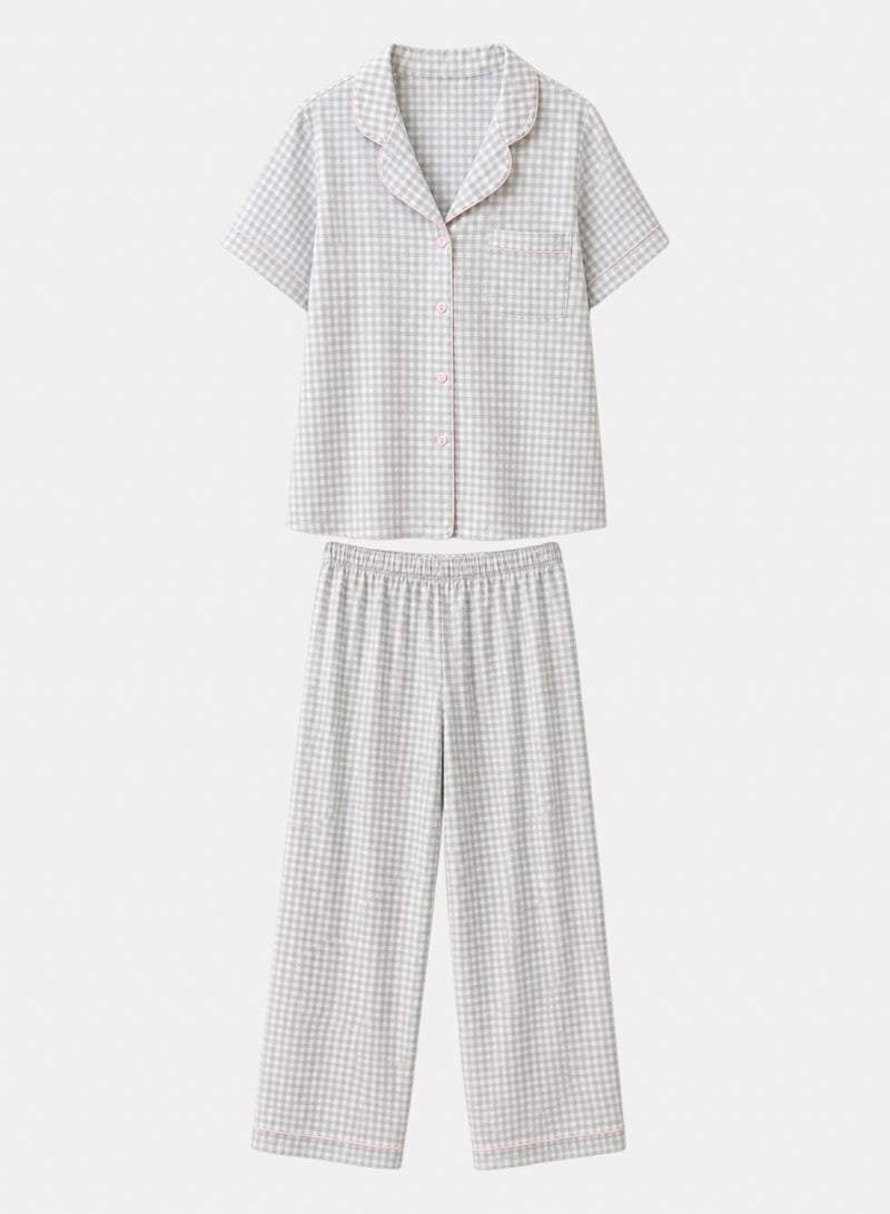 Clue Printed Piped Pajama - Image 2