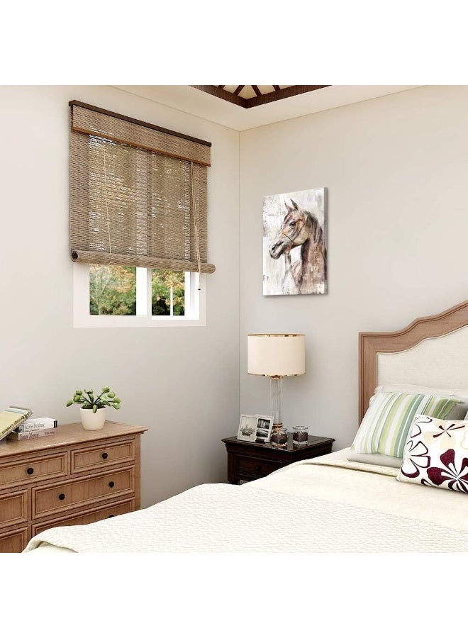 lamplig Horse Pictures Farmhouse Horses Canvas Wall Art Brown Stallion Prints Painting for Horse Lovers Framed Animal Artwork Home Decor for Bedroom Living Room Hallway office 16x24 inch Medium Size - Image 3