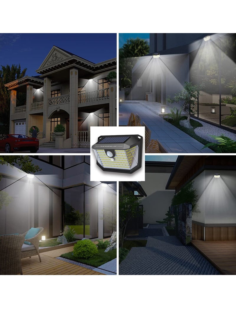 Gerenic 4 Packs Solar Outdoor Lights, Motion Sensor Security Light, 178 LEDs Wall Lights with 3 Lighting Modes & 270° Lighting Visor, for Garden, Patio, Yard and more  - Image 5