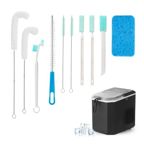 AIEVE Ice Machine Cleaner Brush Sets, 10 Pcs Ice Maker Cleaner Tools Kits with Crevice Cleaning Brush and Scrub Sponge - Image 1
