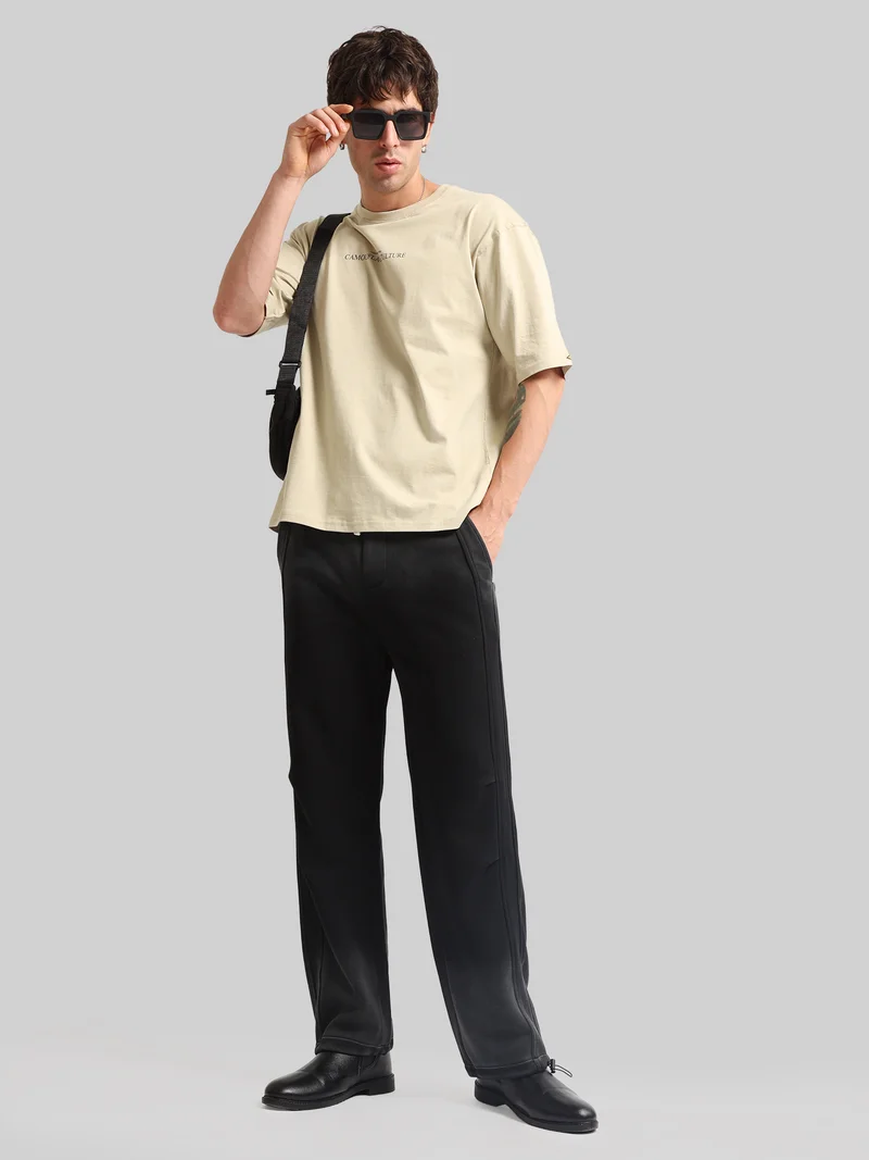 Maniac  Maniac Mens Ombre Printed Asparagus Green Cotton Baggy TrackPant for Men | Best Price UAE