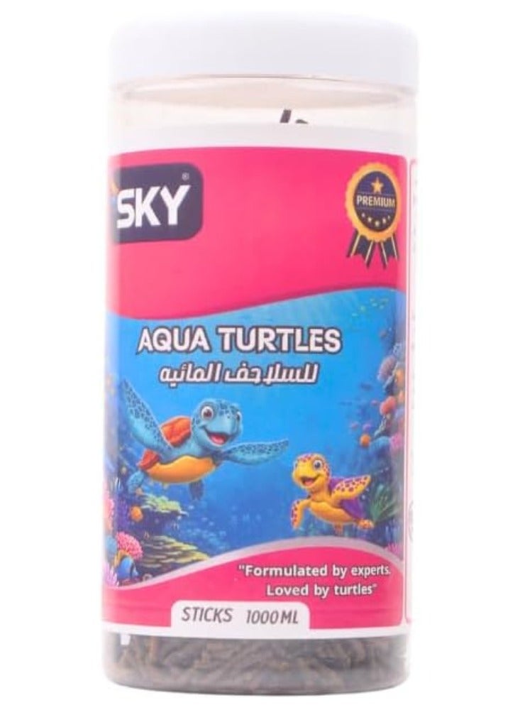 سكاي للسلاحف المائية 1000 مل - حبيبات يومية متوازنة، تركيبة للسلاحف المائية مثل الريد اير سلايدر