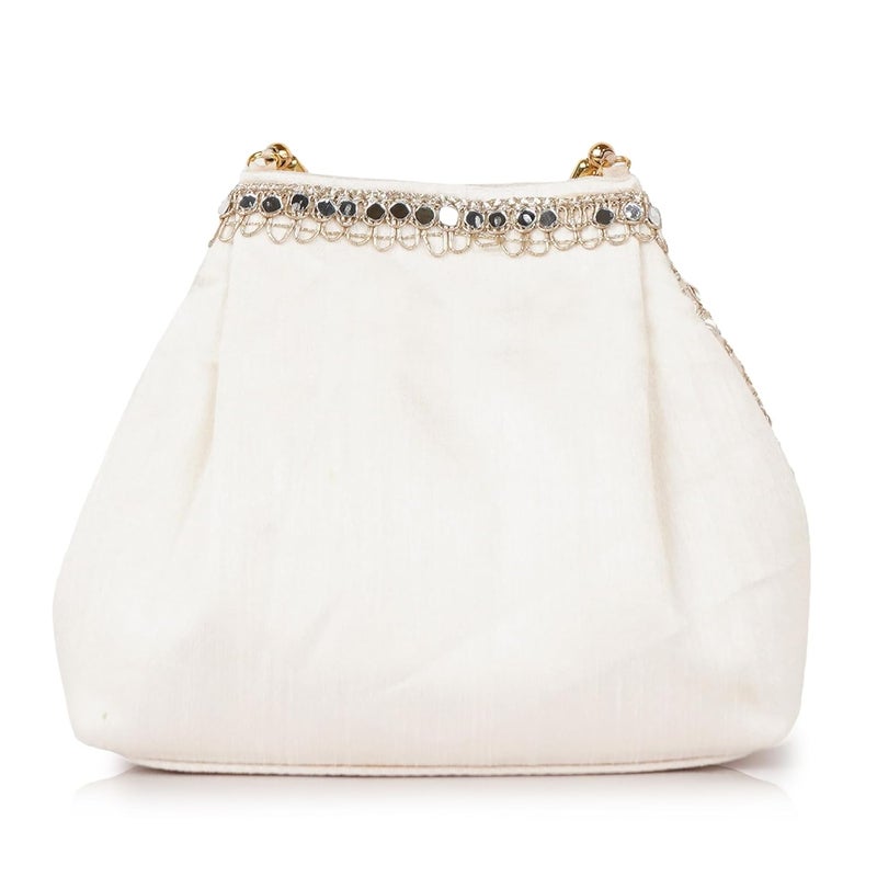 PLANX Velvet Stylish Embroidery Unique Design Traditional Wedding Party Handheld Potli Bag For Women - Image 3