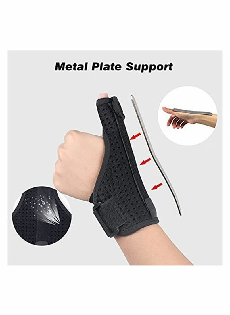 SYOSI - Thumb Splint Support Brace for Right and Left Hand Reversible Thumb Wrist Stabilizer Compression Splint for Thumb, Trigger Finger, Hand Pain Relief, Arthritis, Tendonitis, Left - Image 1