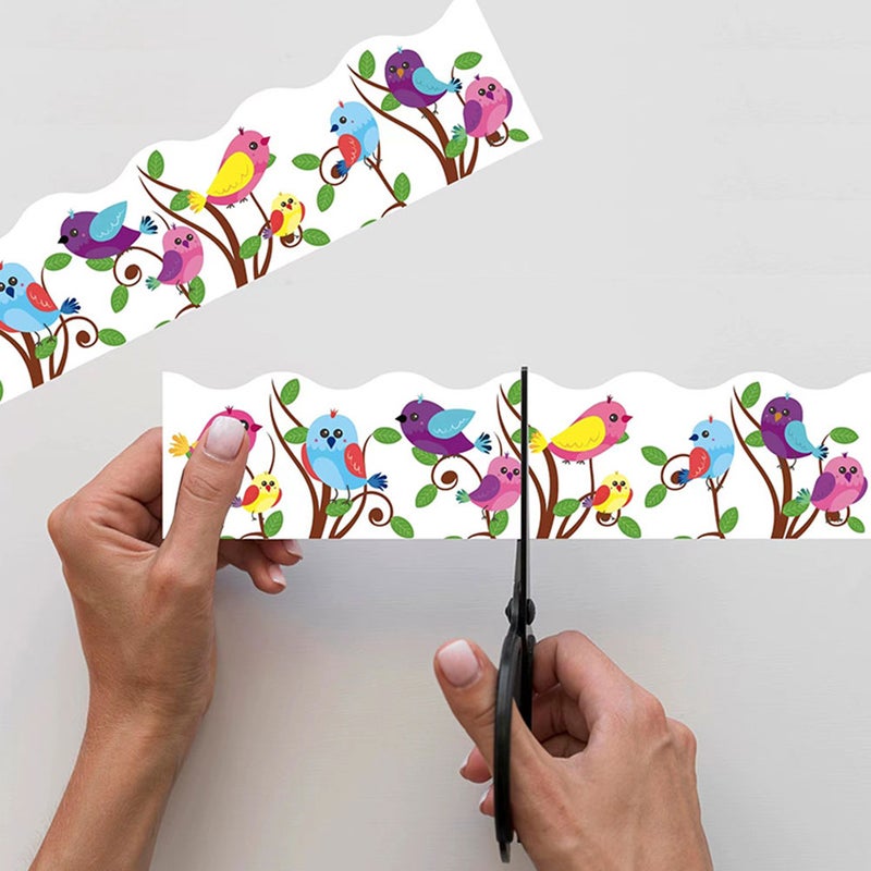 2 Rolls Bulletin Board Border Trim Patterned Border Sticker Decorative Border Decals - Image 4