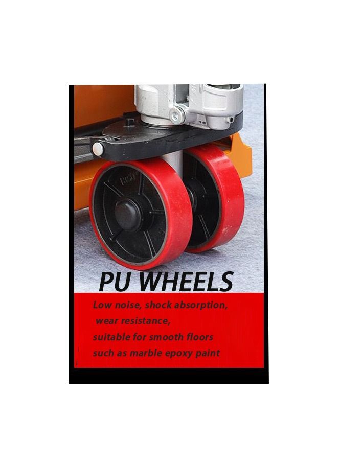 صن رايز شاحنة يدوية بمنصة نقالة 2.5 طن جاك ترولي شديد التحمل لمصنع المستودعات نقل مواد البضائع - Image 5