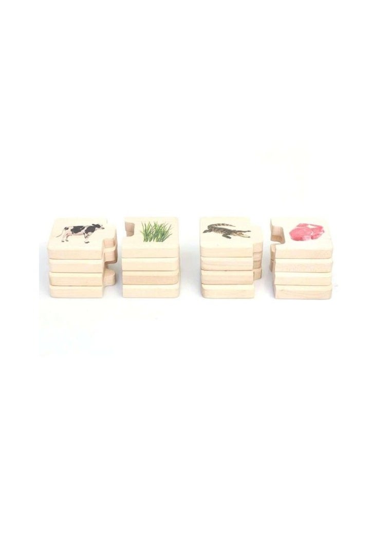 Ariro CHUNKY PUZZLE – Feed The Animals Puzzle Wooden Brain Teaser And Educational Toy For Visual And Mental Discrimination Of Toddlers And Kids, Children's Early Learning & Educational Toys (16 Chunks)  - Image 5