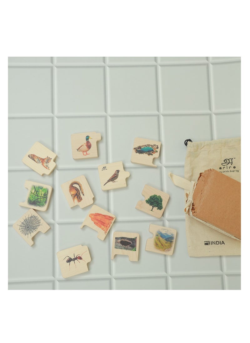 Ariro CHUNKY PUZZLE – Feed The Animals Puzzle Wooden Brain Teaser And Educational Toy For Visual And Mental Discrimination Of Toddlers And Kids, Children's Early Learning & Educational Toys (16 Chunks)  - Image 2