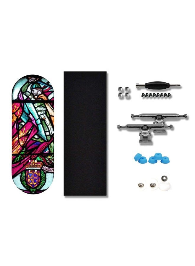 Teak Tuning Heat Transfer Graphic 34mm Fingerboard Complete - Wallace Stained Glass Edition - Image 4