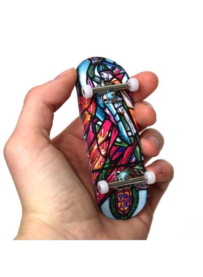 Teak Tuning Heat Transfer Graphic 34mm Fingerboard Complete - Wallace Stained Glass Edition - Image 1