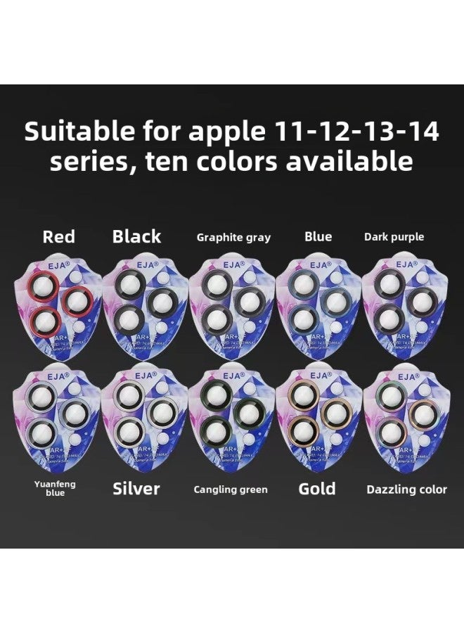 Applicable To IPhone16ProMax Eagle Eye Lens Film 15/14PROMAX Scarlet Shield AR AF Electroplated Fingerprint Oil-Color:Imitation Ar+af High Quality (brown)-Dimensions:IP 14plus Die - Image 3