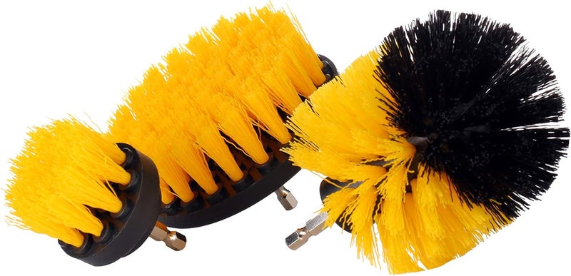 CarCarez All Purpose Drill Brush Attachment Set of 3 - Power Scrubbing Drill Attachment - Image 2