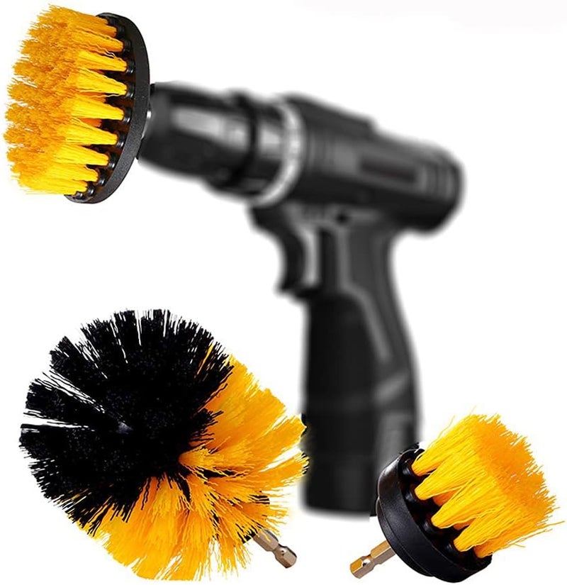 CarCarez All Purpose Drill Brush Attachment Set of 3 - Power Scrubbing Drill Attachment - Image 1