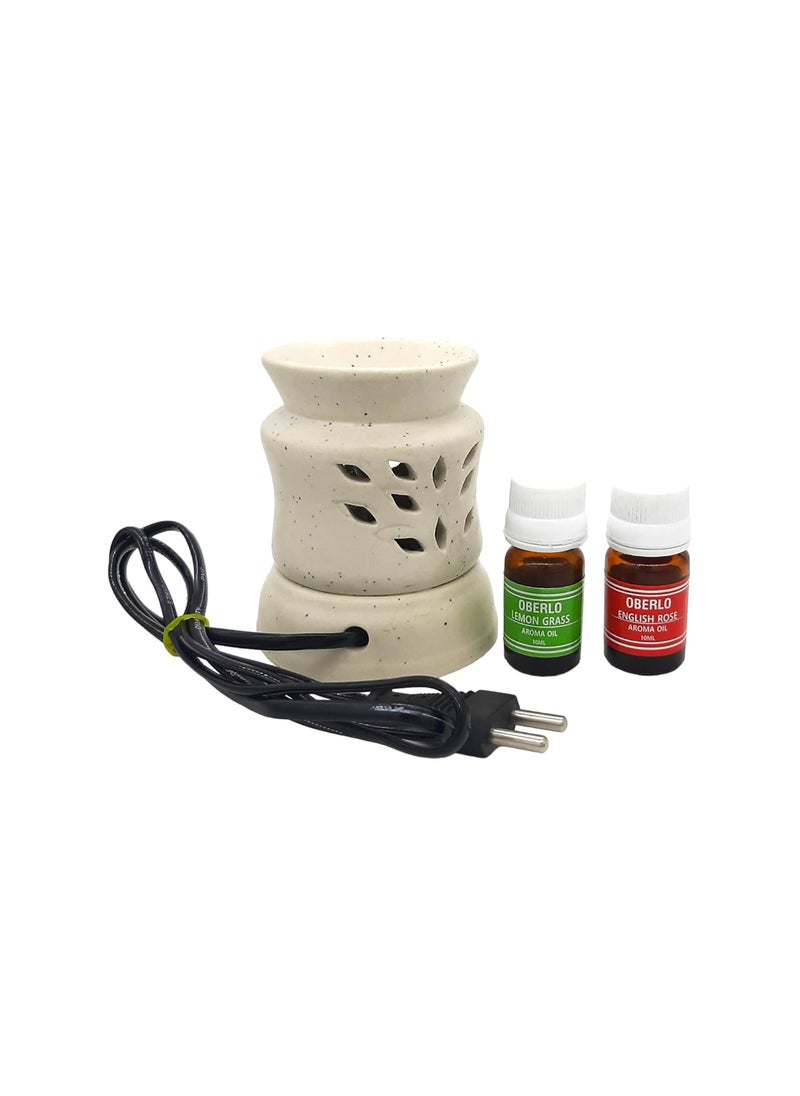 Oberlo Oberlo Electric Diffuser Aroma Burner Oil Burner for Home with Aroma Oils RoseLemongrass 20 ml Oil  - Image 1