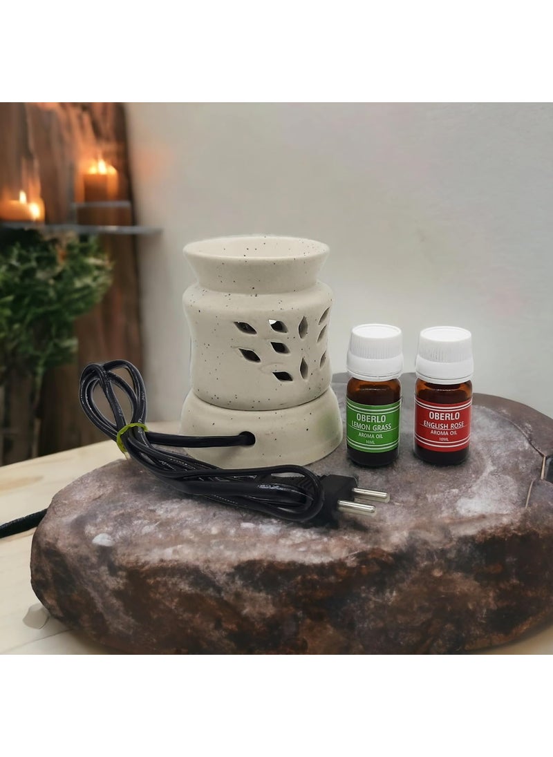 Oberlo Oberlo Electric Diffuser Aroma Burner Oil Burner for Home with Aroma Oils RoseLemongrass 20 ml Oil  - Image 2