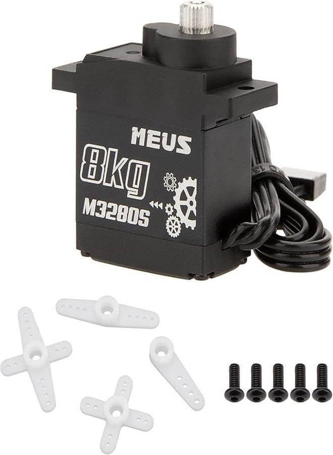 MEUS RACING سيرفو توجيه MEUS Racing Cored TRX4M مع حامل سيرفو أفقي وذراع سيرفو لقطع غيار ترقية سيارة الزحف TRX4M 1/18 RC، غير مناسب للإطار الأصلي (M3280S). - Image 5