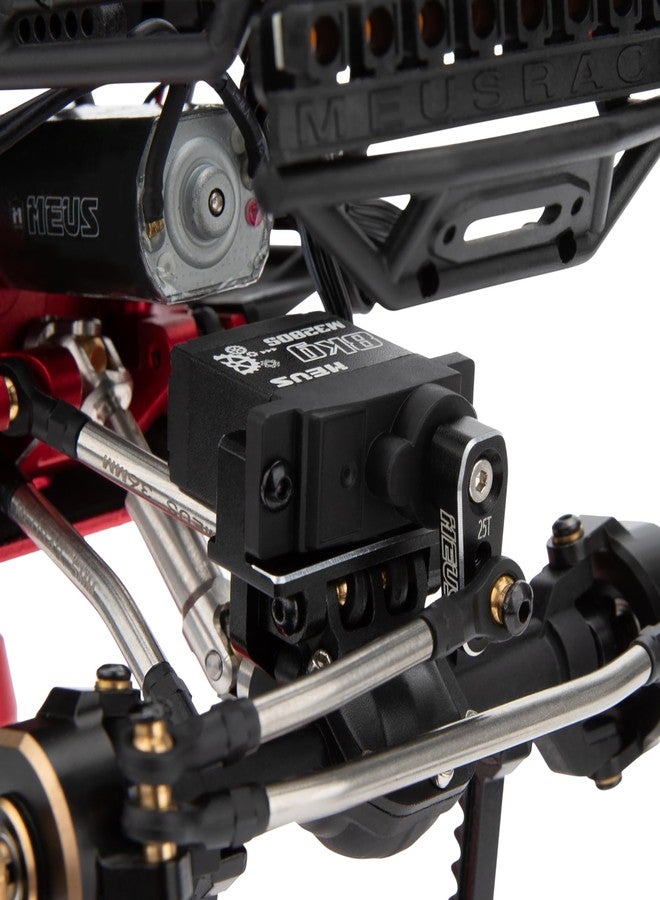 MEUS RACING سيرفو توجيه MEUS Racing Cored TRX4M مع حامل سيرفو أفقي وذراع سيرفو لقطع غيار ترقية سيارة الزحف TRX4M 1/18 RC، غير مناسب للإطار الأصلي (M3280S). - Image 2