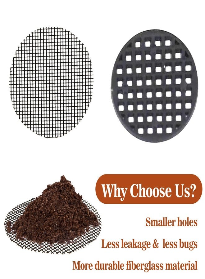 MAQIHAN 100 Plant Pots Hole Mesh Pad - MAQIHAN Flower Pot Mesh Mat Terrarium Potting Eye Mesh Mats Pot Substrate Barrier 2 Inch Net Bonsai Gardening Grid Ceramic Drainage Hole Mesh Screen Prevent Soil Leaking - Image 4