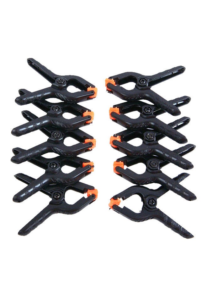 NIBEMINENT 10-Piece Photography Studio Backdrop Clamp Set Black - Image 1