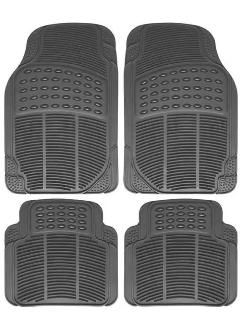 4 pieces heavy duty PVC car foot floor mats, Non Slip Rubber Mats, Front and Rear foot Mats,Fit for All cars - Image 1