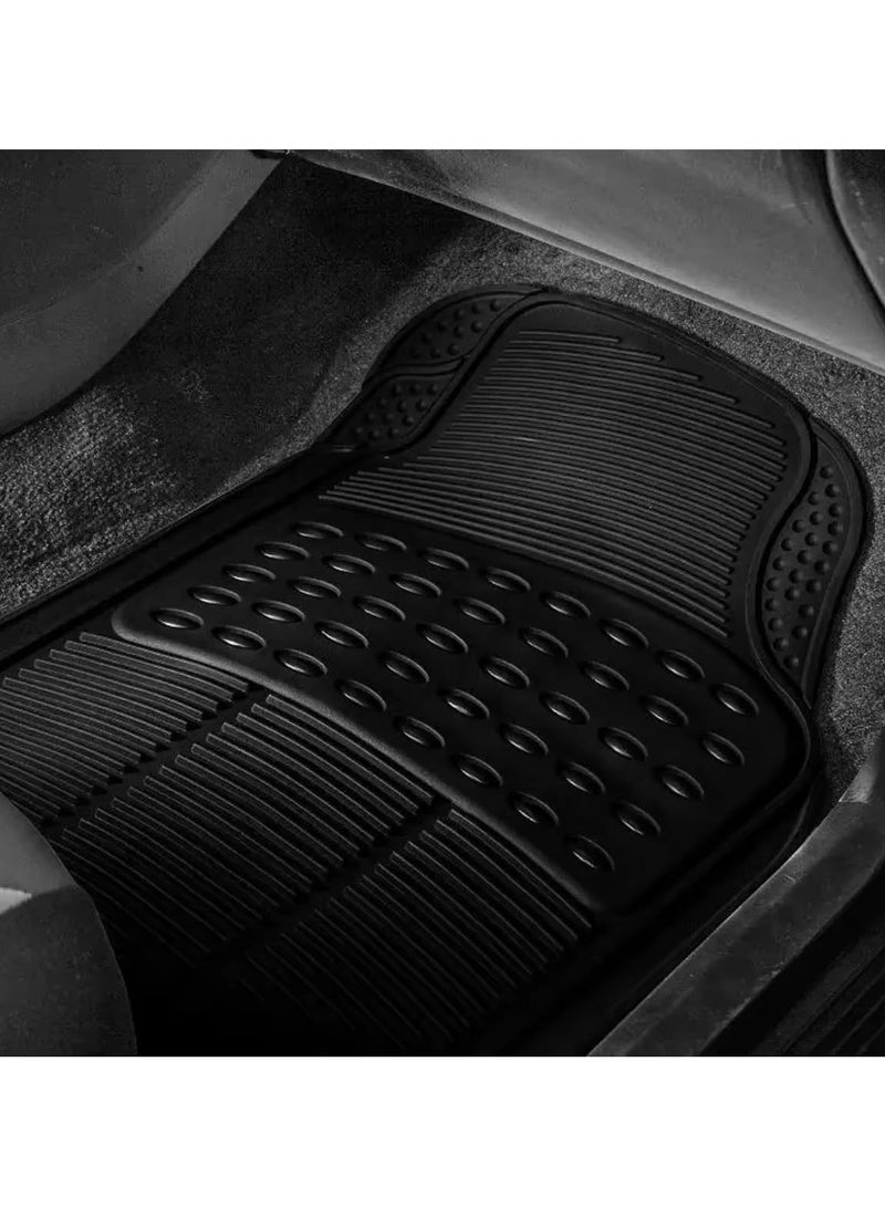 4 pieces heavy duty PVC car foot floor mats, Non Slip Rubber Mats, Front and Rear foot Mats,Fit for All cars - Image 2