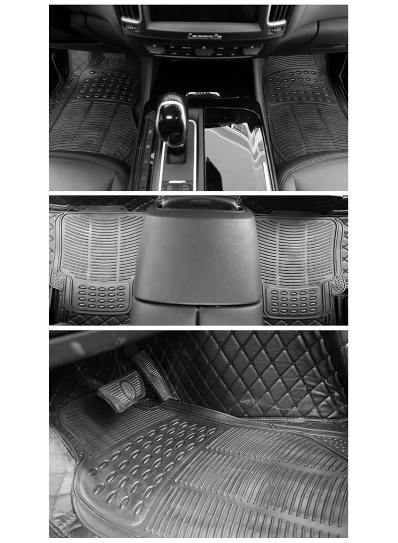 4 pieces heavy duty PVC car foot floor mats, Non Slip Rubber Mats, Front and Rear foot Mats,Fit for All cars - Image 4