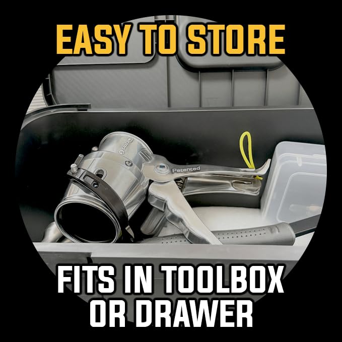SILIGUNâ„¢ PRO Compact 24:1 Caulking Gun - No Drip Caulk Gun - Patent Design - Lightweight Aluminum Frame - Works with all 10 oz Tubes (SILIGUN PRO Scraper Kit) - Image 4
