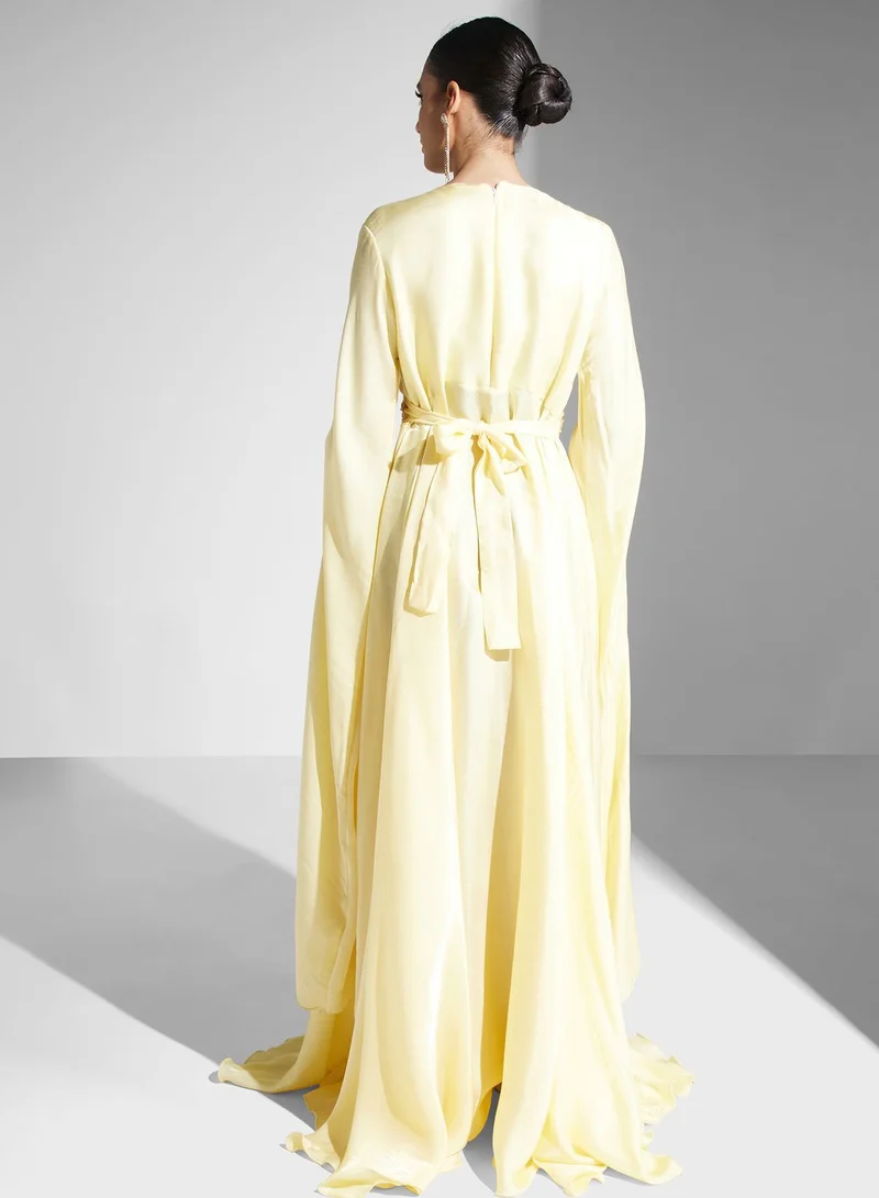 hayas closet Embroidered Maxi Dress