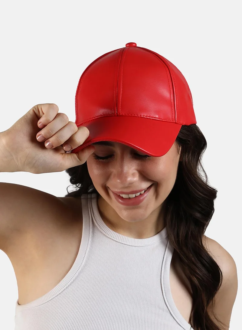 صوص هاوت قبعة بيسبول سادة - أحمر
