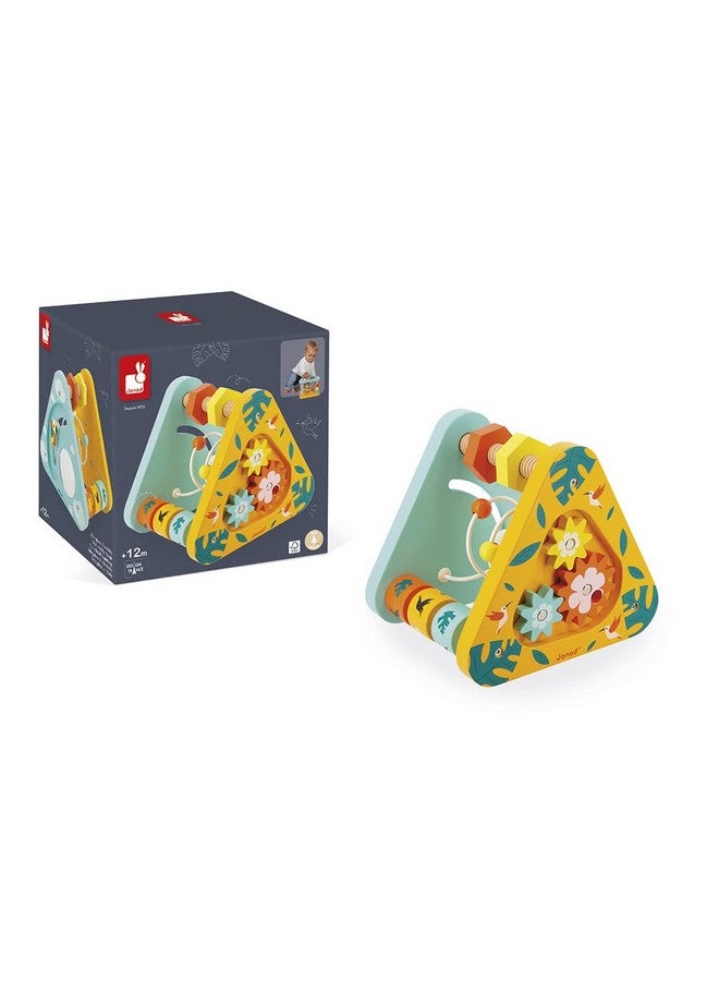 Janod - Tropik Multi-Activity Pyramid - Wooden Early-Learning Toy - Educational Toy: Motor Skills and Handling - 7 Activities - Water-Based Paint - 1 Year + J08268 - Image 2