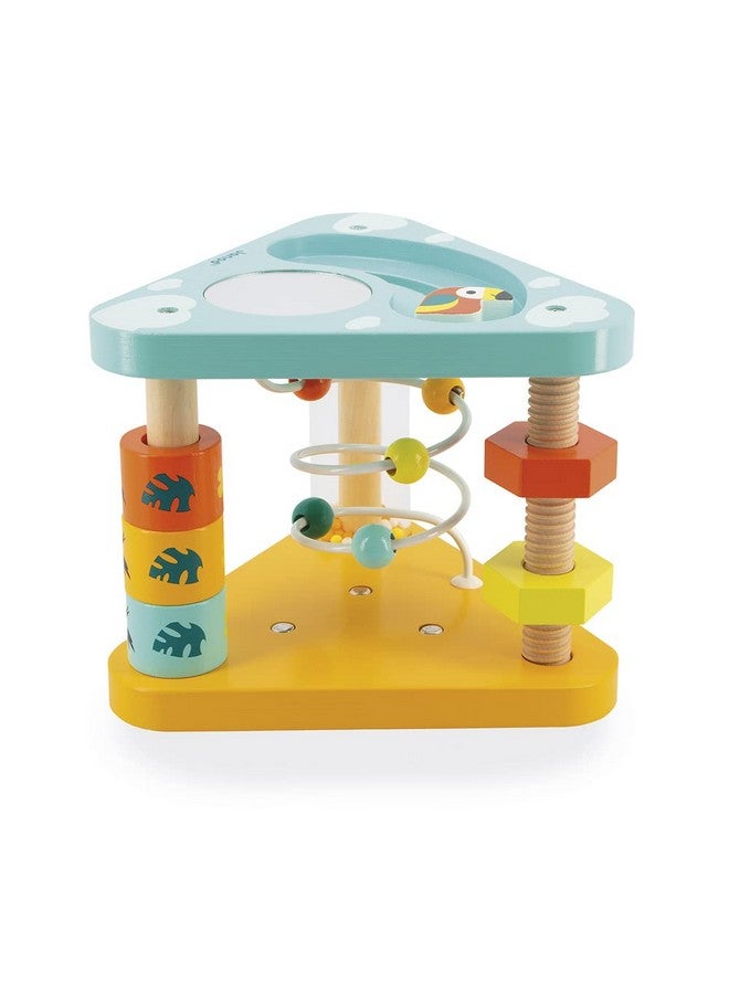 Janod - Tropik Multi-Activity Pyramid - Wooden Early-Learning Toy - Educational Toy: Motor Skills and Handling - 7 Activities - Water-Based Paint - 1 Year + J08268 - Image 4