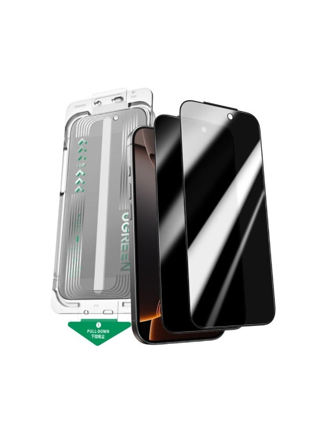 ACLIX Full Coverage ESD High Quality Privacy Glass Protection Screen Designed For iPhone 15 pro max (Black) - Image 3