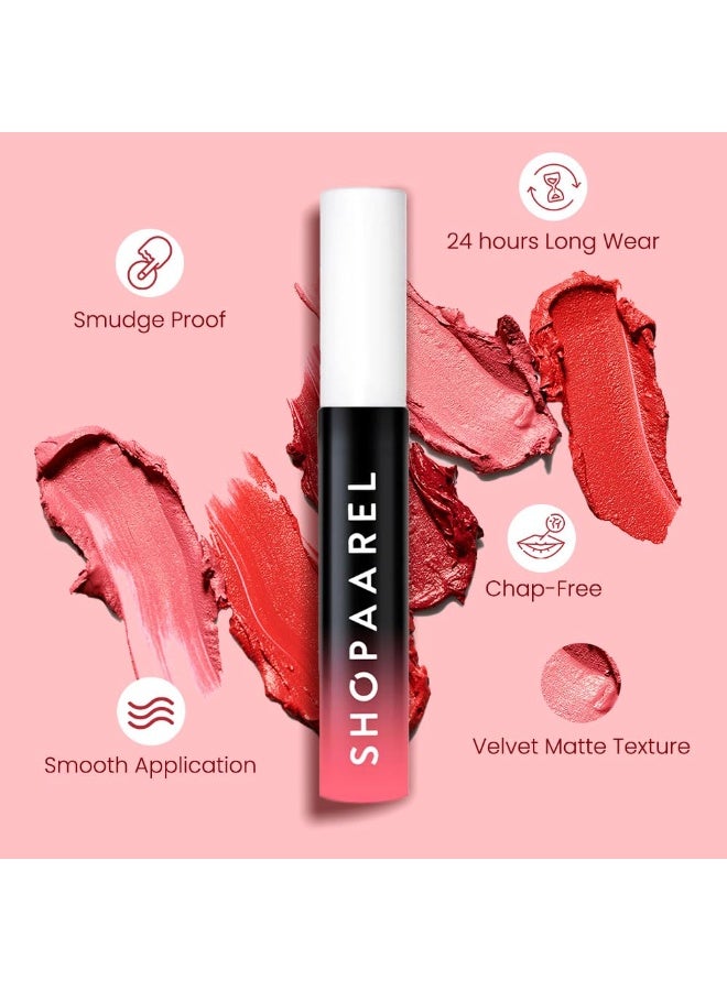شوبارل ملمع الشفاه السائل "Gloss Love Matte Edition" من Shopaarel – لشفاه ناعمة ومتألقة بمظهر حيوي ومشرق. لون غني بتركيبة خفيفة الوزن وغير لزجة، تمنح الشفاه لمعاناً وترطيباً فائقاً (جديد) (درجة 04). - Image 2