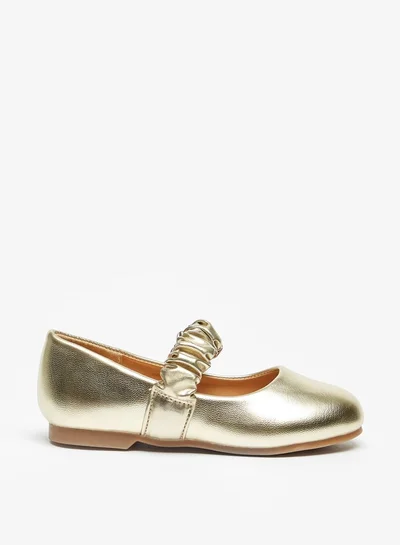 JUNIORS Girls Solid Slip-On Ballerina Shoes With Elastic Strap