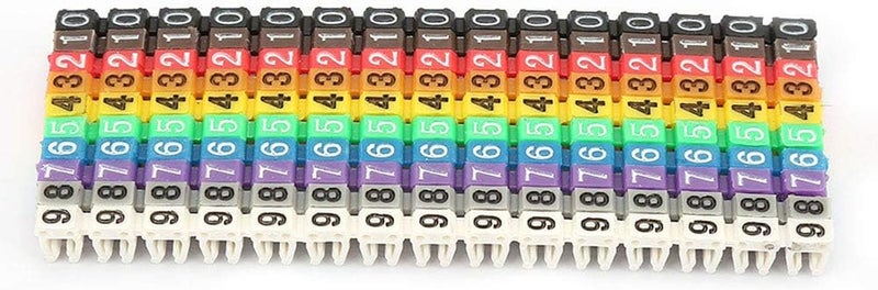 Gavigain Colorful Digital Number Tube Wire Number Label Tube Cable Marker(100PCS KCM-2.5MM) - Image 4