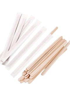 Coffee Flipping Sticks For Single Use M Wooden Sticks For Flipping Coffee, Tea And Drinks Once Used Paper Coated Individually Made of Wood 250 Pieces