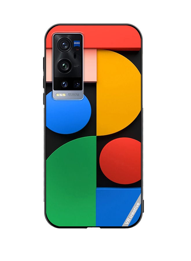 VR CREATIVE Protective Case Cover For Vivo X60 Pro Plus Abstract Design Multicolour - Image 1