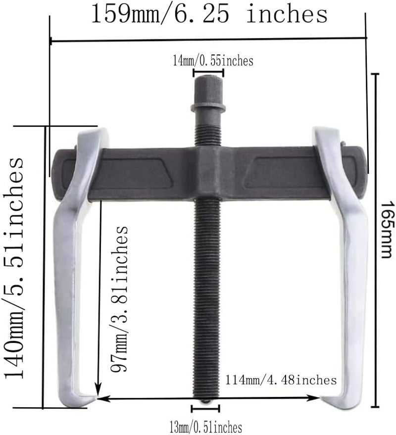 MANNIFEN CR-V Single Hook Two Claws Puller Separate Lifting Device.TAO+ Stores Offer 6 Different Sizes of 2 jaw Puller for You to Choose to Deal with - Image 2