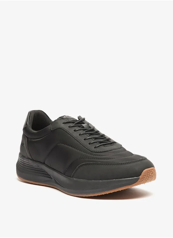 لي كوبر Men's Panelled Sneakers with Lace-Up Closure