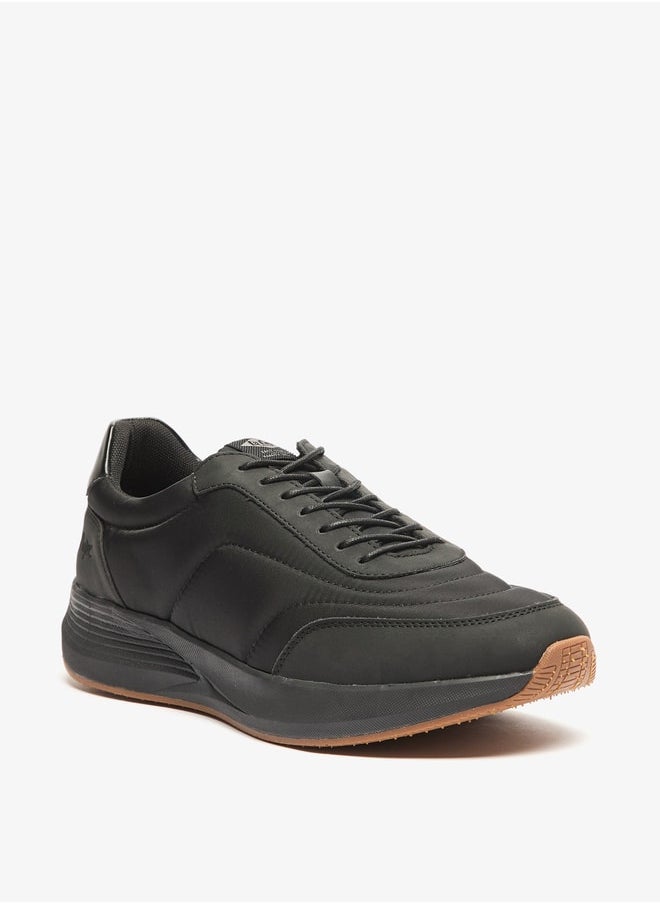 Lee Cooper Men's Panelled Sneakers with Lace-Up Closure  - Image 1