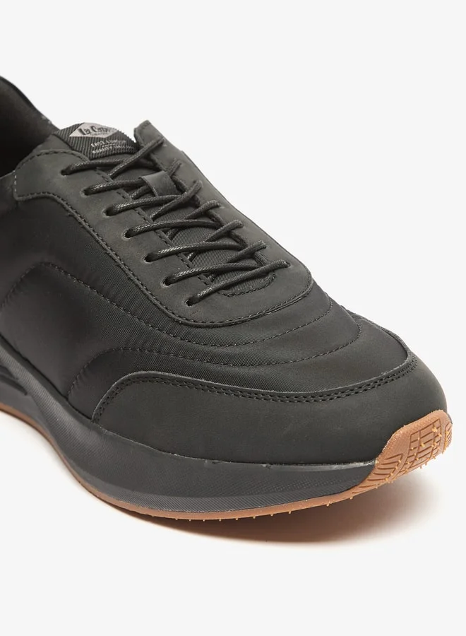 Lee Cooper Men's Panelled Sneakers with Lace-Up Closure