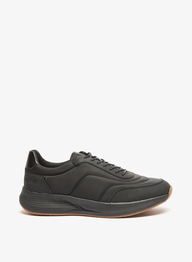 Lee Cooper Men's Panelled Sneakers with Lace-Up Closure