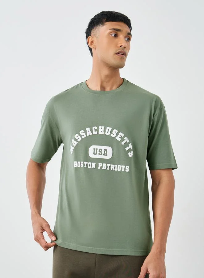 Styli Styli Slogan Print Crew Neck T-Shirt