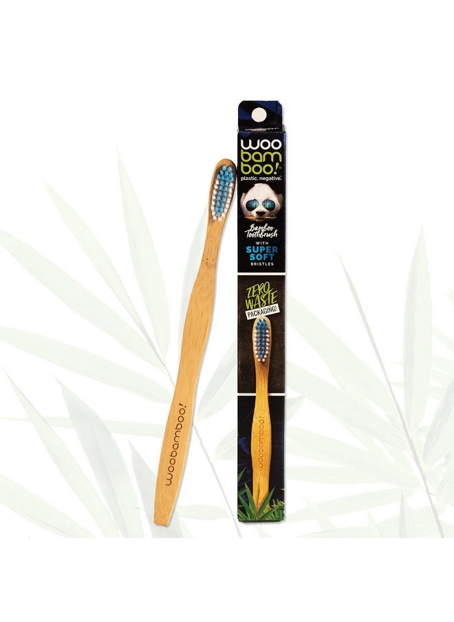 WooBamboo - Woobamboo! Bamboo Toothbrush - Adult - Super Soft Bristle - BPA Free Nylon Bristles - Eco-Friendly, Biodegradable, Compostable, Vegan (Pack of 1) - Image 1