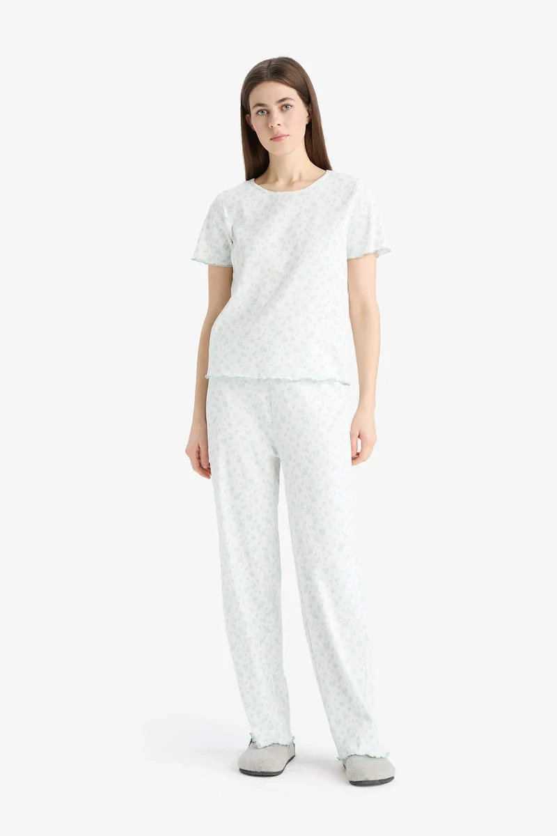 DeFacto Fall in Love Regular Fit Short Sleeve 2 Piece Set